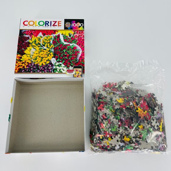 Master Pieces 1000 Piece Colorize "Totally Tulips" Jigsaw Puzzle - New/Sealed - Picture 9 of 13